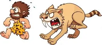 Man chased by tiger
